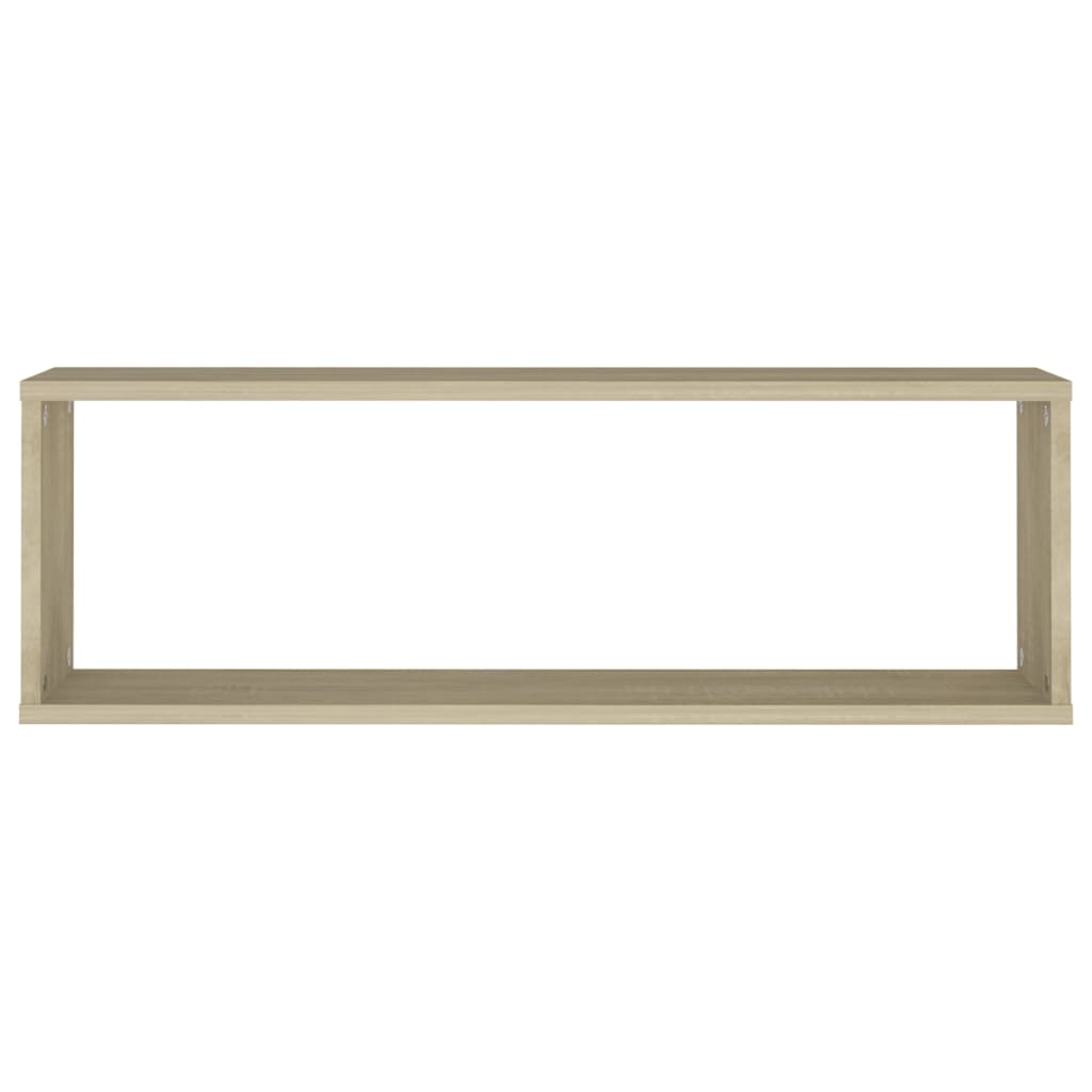 Wall Cube Shelf 2 pcs Sonoma Oak 80x15x26.5 cm Engineered Wood
