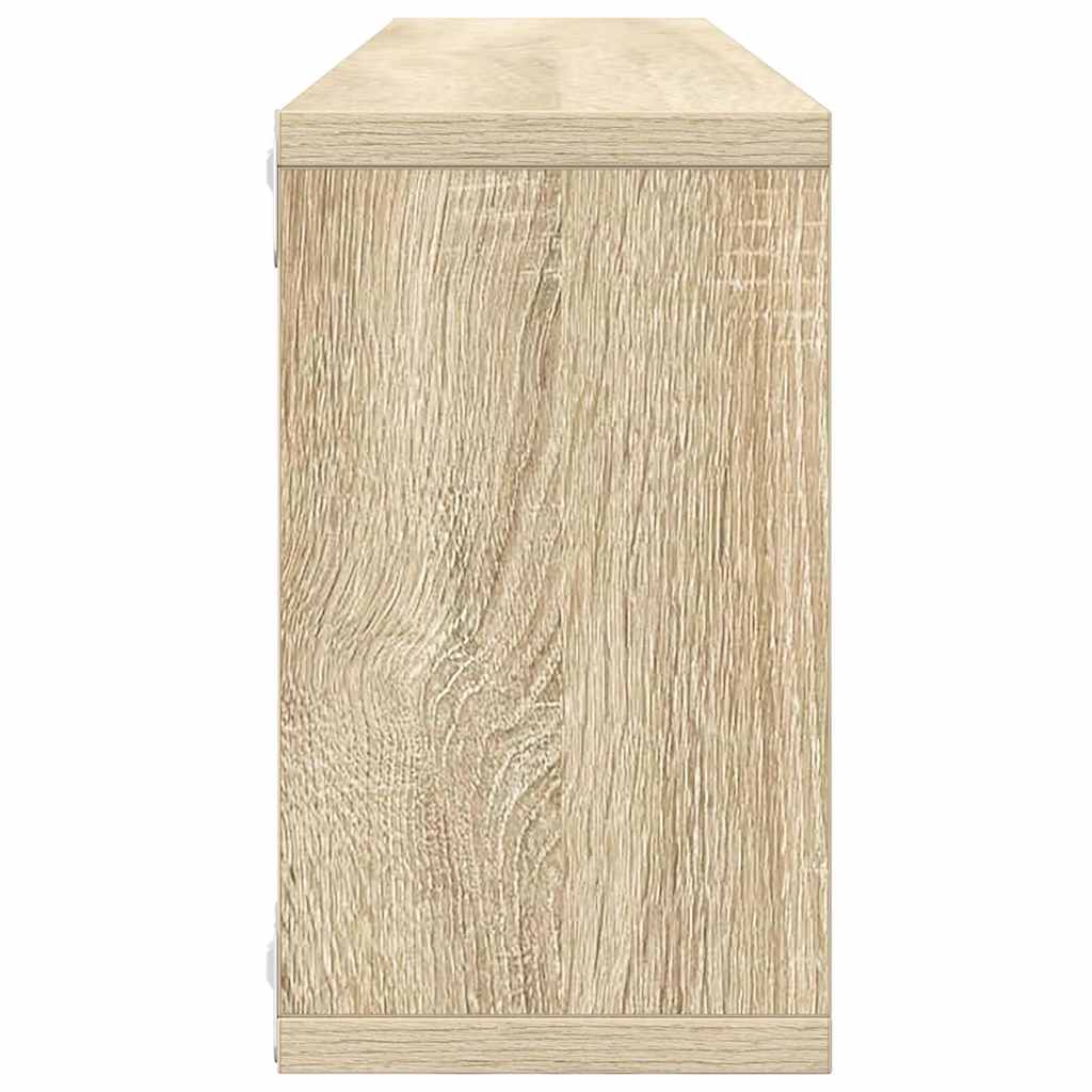 Wall Cube Shelf 4 pcs Sonoma Oak 80x15x26.5 cm Engineered Wood