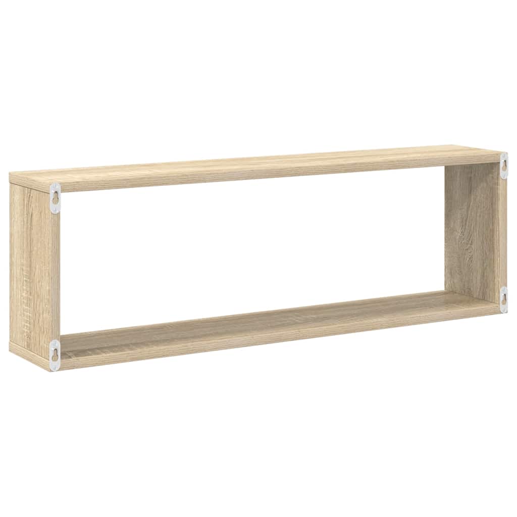 Wall Cube Shelf 4 pcs Sonoma Oak 80x15x26.5 cm Engineered Wood