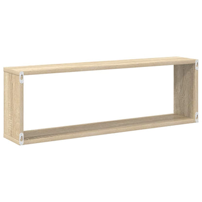 Wall Cube Shelf 4 pcs Sonoma Oak 80x15x26.5 cm Engineered Wood