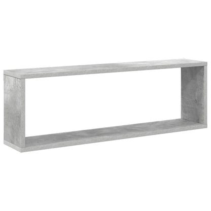 Wall Cube Shelf 2 pcs Concrete Grey 80x15x26.5 cm Engineered Wood