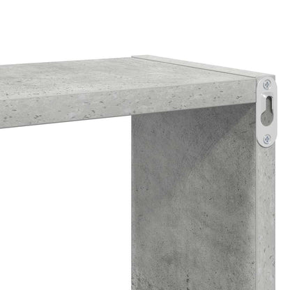 Wall Cube Shelf 4 pcs Concrete Grey 80x15x26.5 cm Engineered Wood