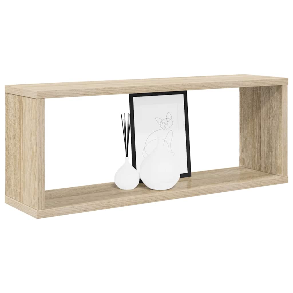 Wall Shelf | Set of 4 | Sonoma oak | Engineered wood