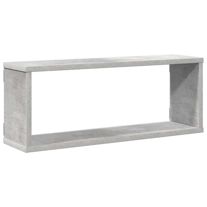 Wall Cube Shelf 4 pcs Concrete Grey 60x15x23 cm Engineered Wood