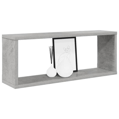Wall Cube Shelf 6 pcs Concrete Grey 60x15x23 cm Engineered Wood