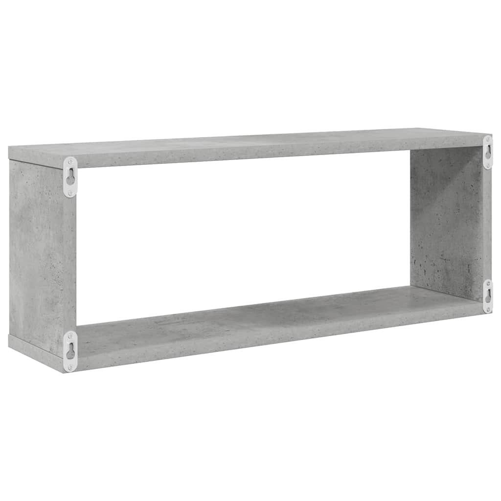 Wall Cube Shelf 6 pcs Concrete Grey 60x15x23 cm Engineered Wood