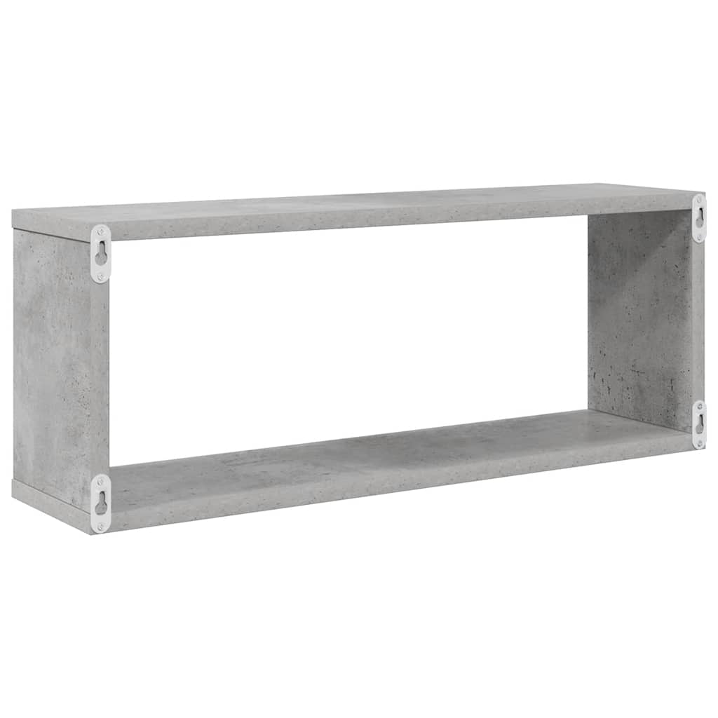 Wall Shelf | Set of 6 | Concrete Grey | Engineered Wood | Medium