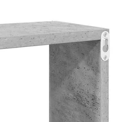 Wall Cube Shelf 6 pcs Concrete Grey 60x15x23 cm Engineered Wood