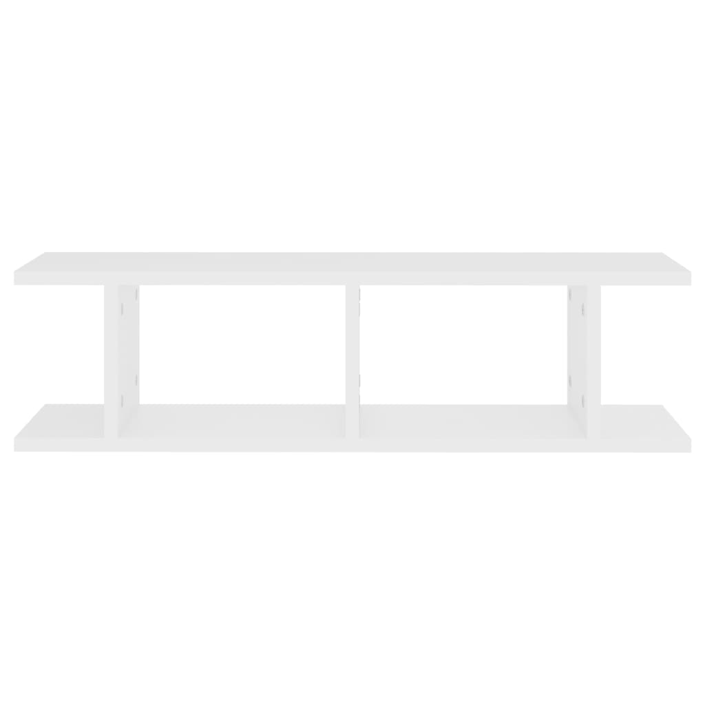 Wall Shelf | Set of 2 | White | Engineered wood | 75x18x20 cm