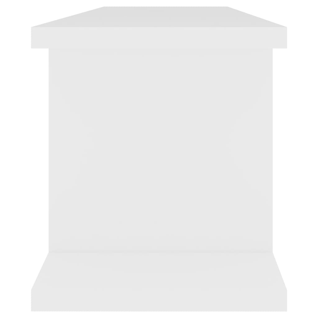 Wall Shelf | Set of 2 | White | Engineered wood | 75x18x20 cm