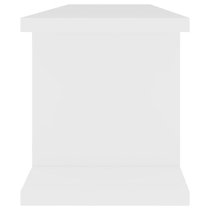 Wall Shelf | Set of 2 | White | Engineered wood | 75x18x20 cm