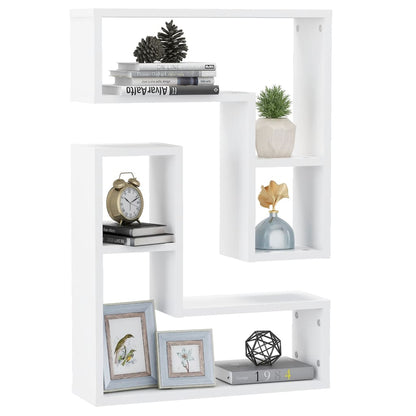 Wall Shelf 2 pcs White 50x15x50 cm Engineered Wood