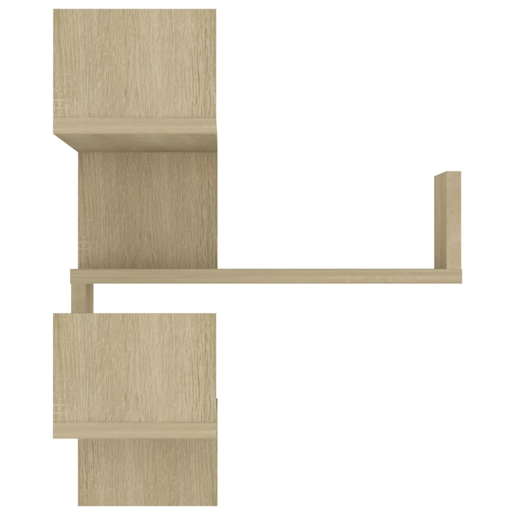 Wall shelves Corner Mount, Wall-Mounted Sonoma Oak