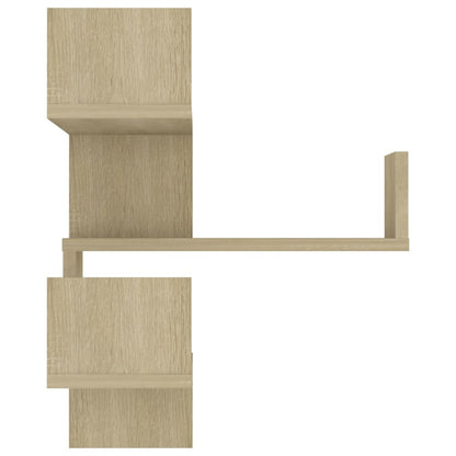 Wall shelves Corner Mount, Wall-Mounted Sonoma Oak