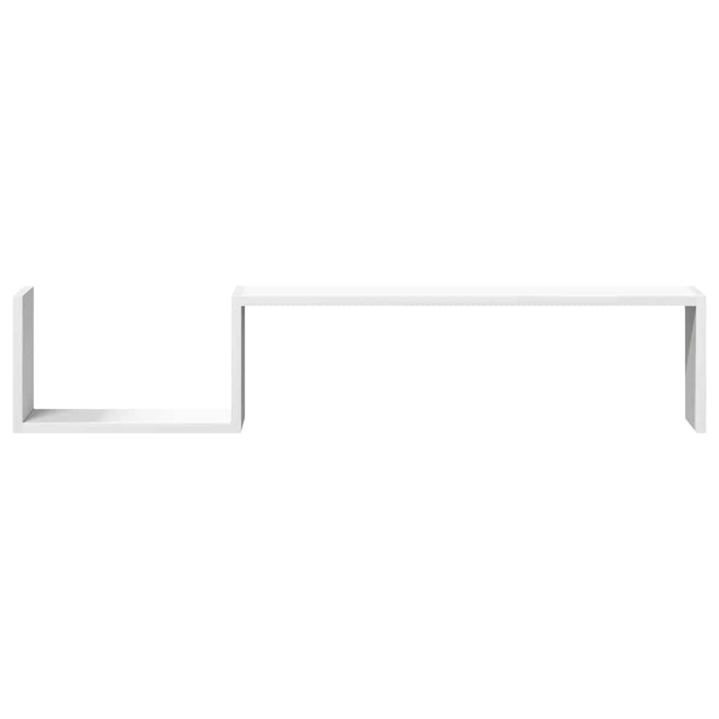 Wall Shelf 2 pcs White 100x15x20 cm Engineered Wood