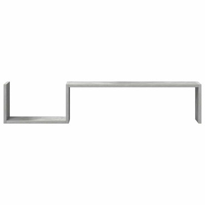 Wall Shelf 2 pcs Concrete Grey 100x15x20 cm Engineered Wood