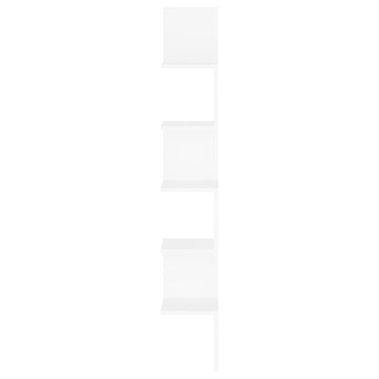 807277 vidaXL Wall Corner Shelf White 20x20x127,5 cm Engineered Wood