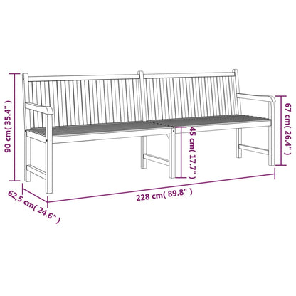Garden Bench | Warm Teak Wood | Fine Sanded Teak Hardwood | Large