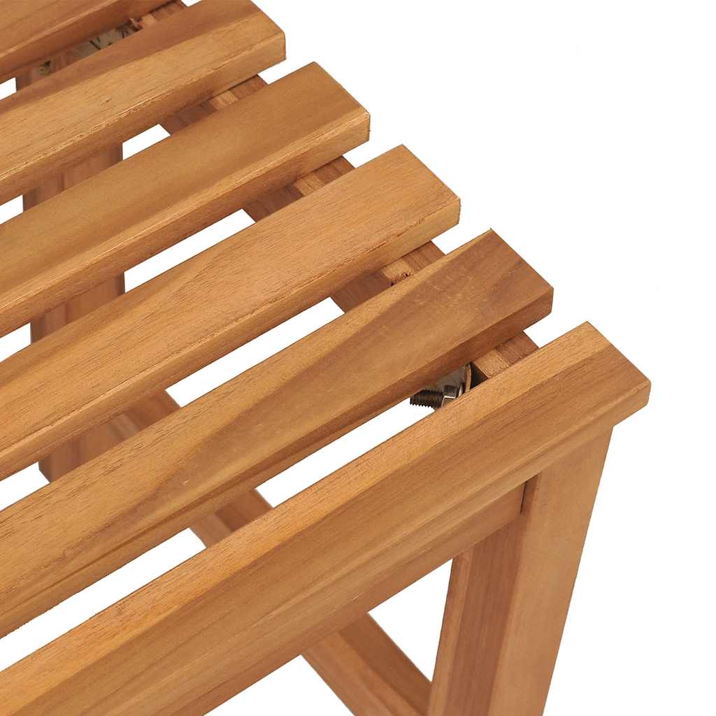 Bench | Brown | Solid Teak Wood | 114 cm | Strong | Bench | Rectangular