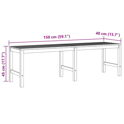 Bench | Teak | Solid Teak Wood | 150 cm long |  Durable  | Garden Bench