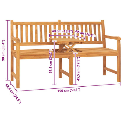 Bench | Teak | Solid Teak Wood | 3-seater