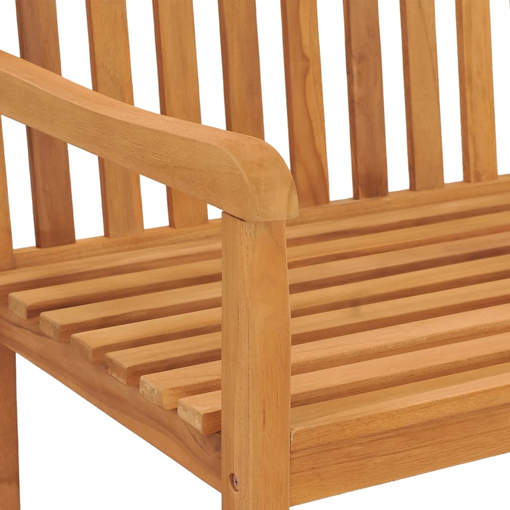 Garden Bench | Warm Brown | Solid Teak Wood | 180 cm long bench | Durable