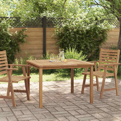 Garden Dining Table 110x110x77 cm Solid Teak Wood