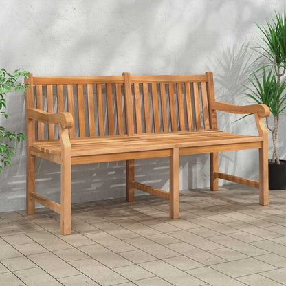 Garden Bench | Light Brown | Solid Teak Wood | Extra Heavy | Durable