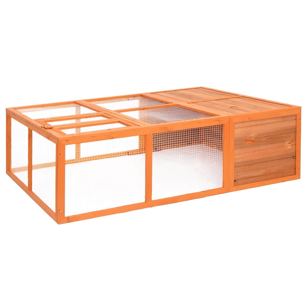 171452 vidaXL Garden Animal Cage 150x100x50 cm Solid Firwood