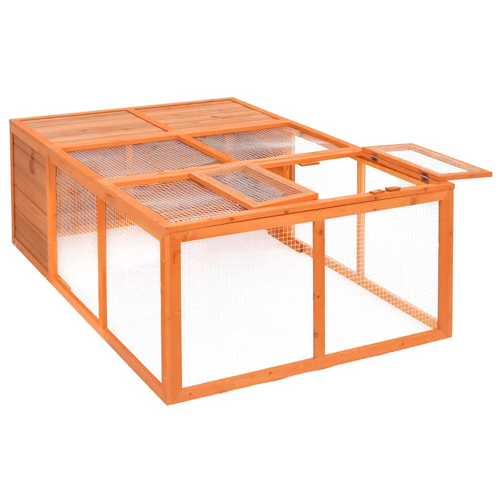 171452 vidaXL Garden Animal Cage 150x100x50 cm Solid Firwood
