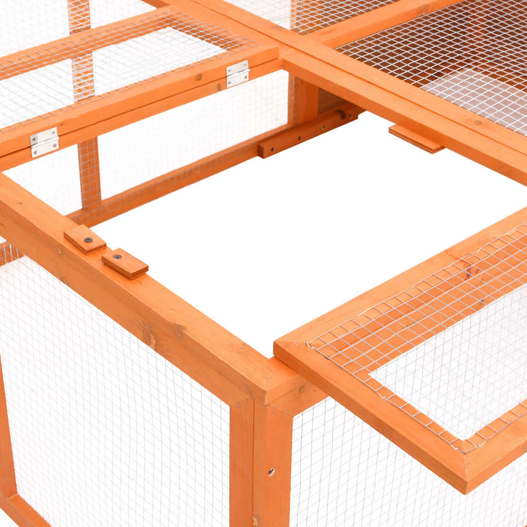 171452 vidaXL Garden Animal Cage 150x100x50 cm Solid Firwood