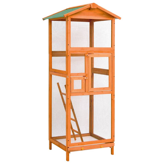 Bird Cage 68x62x166 cm Solid Firwood