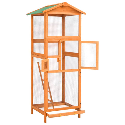 Bird Cage 68x62x166 cm Solid Firwood
