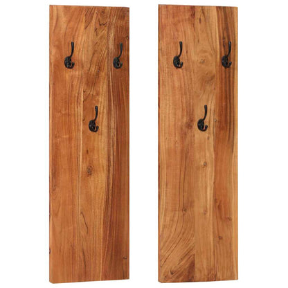 337068 vidaXL Wall-mounted Coat Racks 2 pcs 36x3x110 cm Solid Acacia Wood