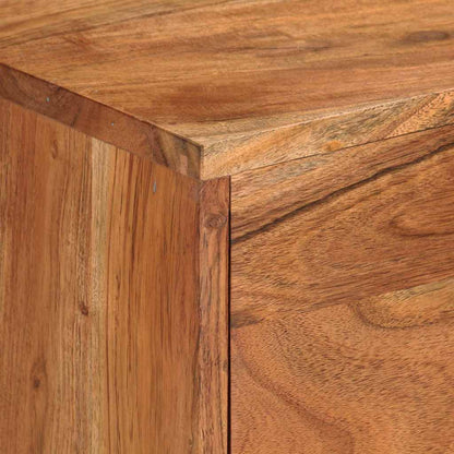337076 vidaXL TV Cabinet Honey Brown and Grey 110x30x50 cm Solid Wood Acacia