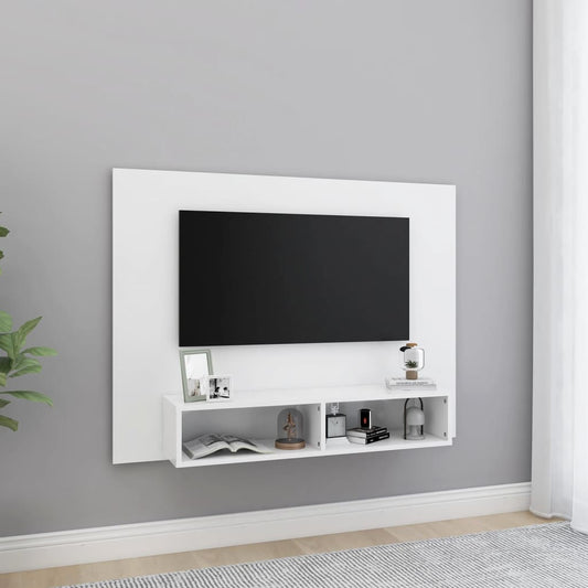 Wall TV Cabinet White 120x23.5x90 cm Engineered Wood