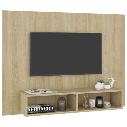 808272 vidaXL Wall TV Cabinet Sonoma Oak 120x23,5x90 cm Engineered Wood