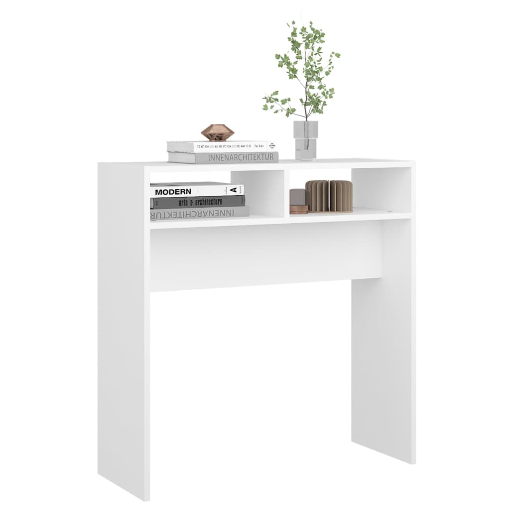 808296 vidaXL Console Table White 78x30x80 cm Engineered Wood