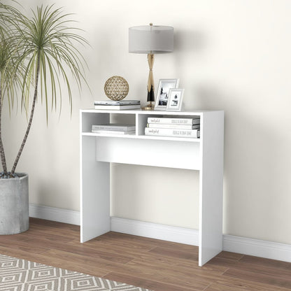 808296 vidaXL Console Table White 78x30x80 cm Engineered Wood