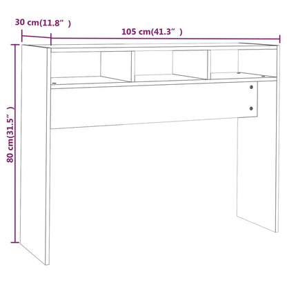 Console Table White 105x30x80 cm Engineered Wood