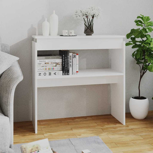 808314 vidaXL Console Table White 80x30x80 cm Engineered Wood