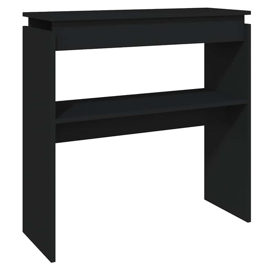 Console Table Black 80x30x80 cm Engineered Wood