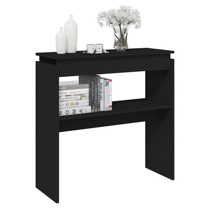 Console Table Black 80x30x80 cm Engineered Wood