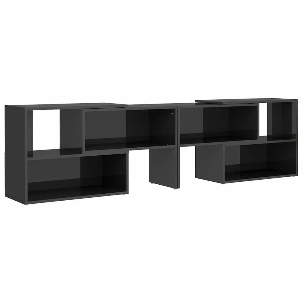 808367 vidaXL TV Cabinet High Gloss Grey 149x30x52 cm Engineered Wood