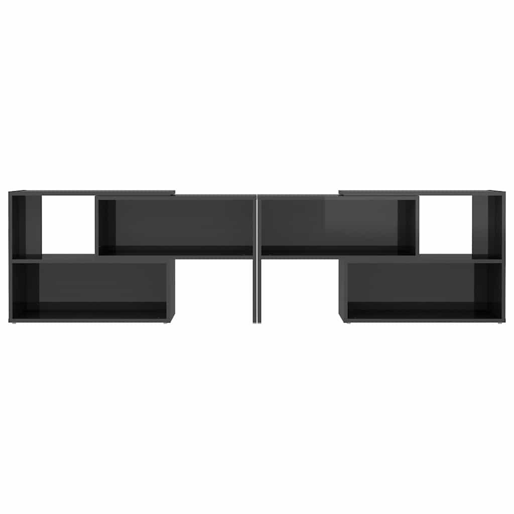 808367 vidaXL TV Cabinet High Gloss Grey 149x30x52 cm Engineered Wood
