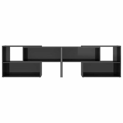 808367 vidaXL TV Cabinet High Gloss Grey 149x30x52 cm Engineered Wood