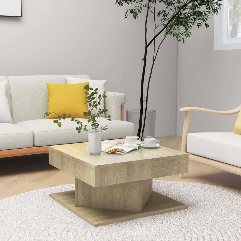 Coffee Table | Sonoma oak | Engineered wood | Small | Simple