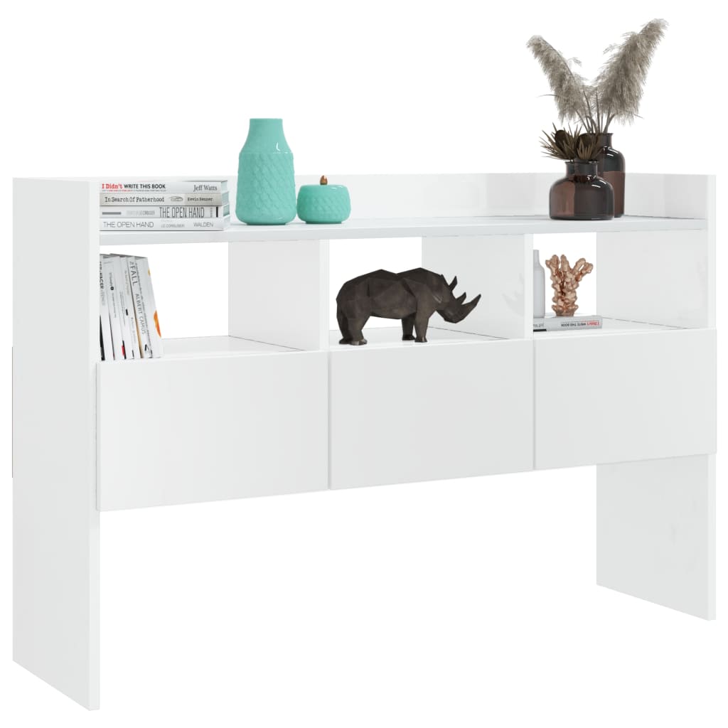 Sideboard High Gloss White 105x30x70 cm Engineered Wood