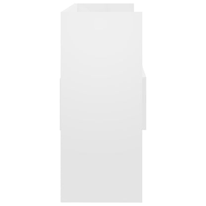 Sideboard High Gloss White 105x30x70 cm Engineered Wood