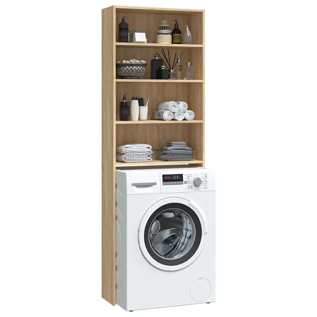 808407 vidaXL Washing Machine Cabinet Sonoma Oak 64x24x190 cm